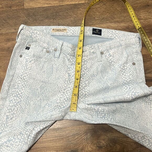 Adriano Goldschmied blue and white snake print super skinny ankle jean size 30 - Picture 3 of 8